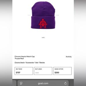 Chrome Hearts Watch Cap 'Purple/Red'
